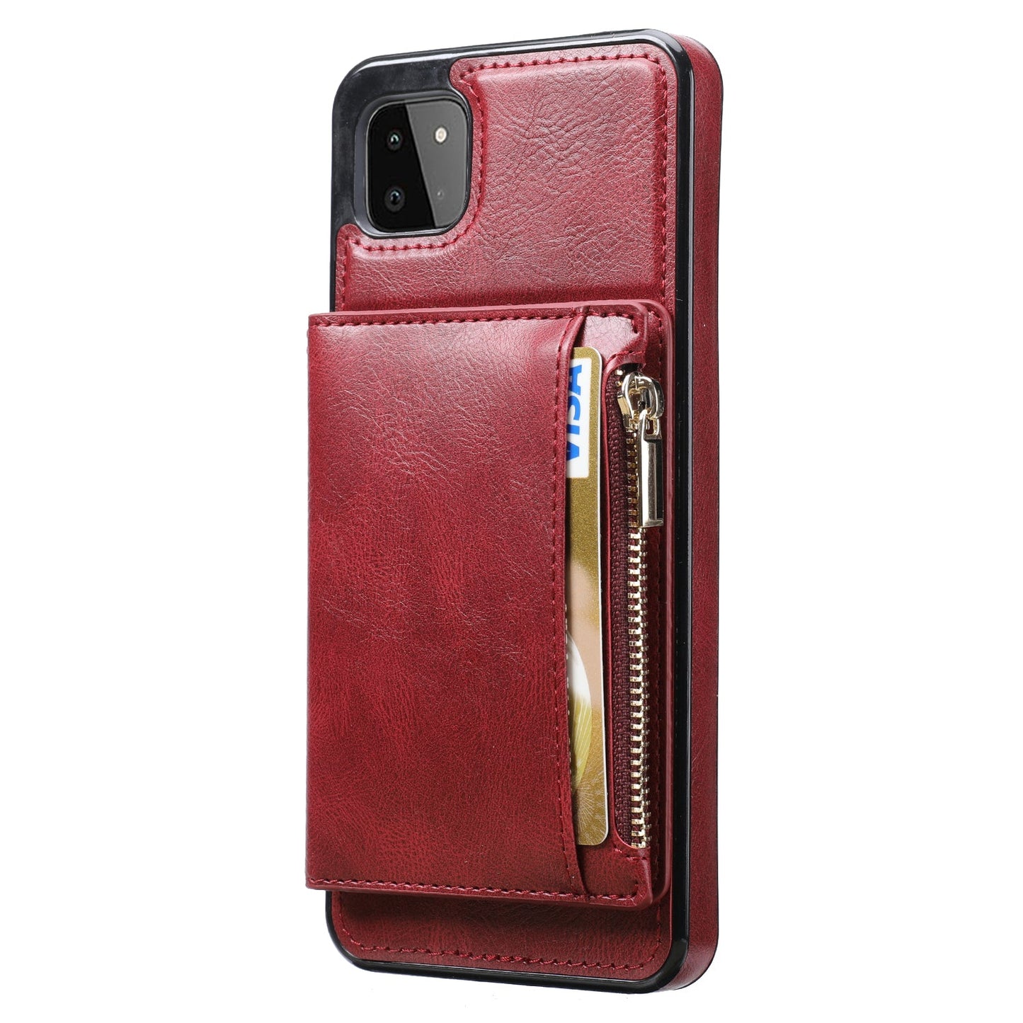 Neue Upgrade Multifunktionale Brieftasche Reißverschluss Handyhülle für Samsung A22 5G