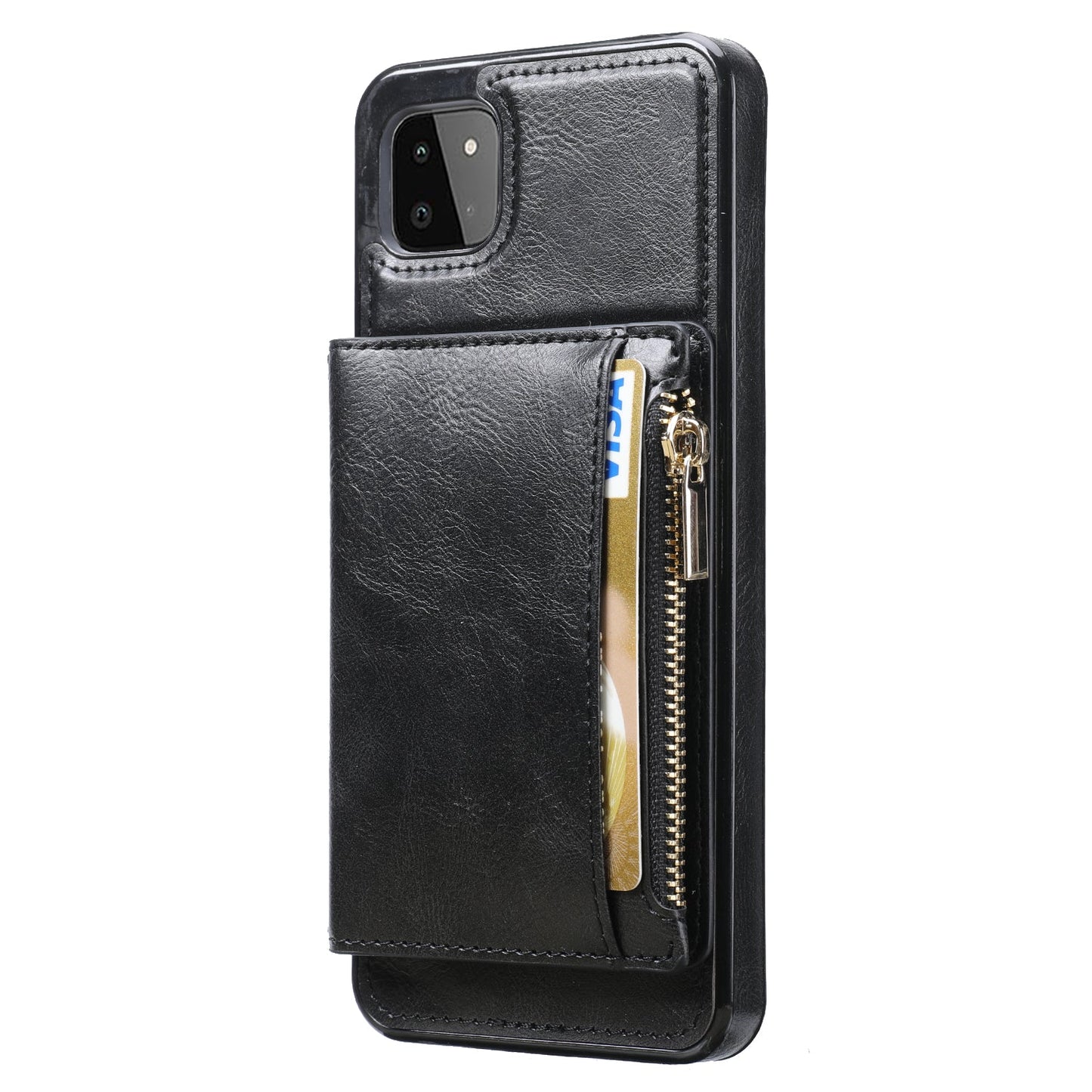 Neue Upgrade Multifunktionale Brieftasche Reißverschluss Handyhülle für Samsung A22 5G