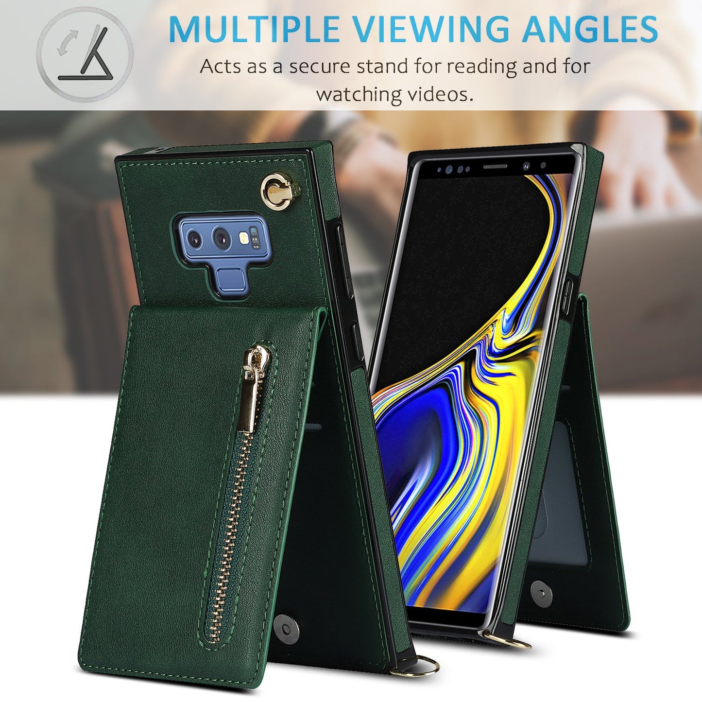 Neue Crossbody-Reißverschluss-Brieftaschen-Handyhülle für Samsung Note9