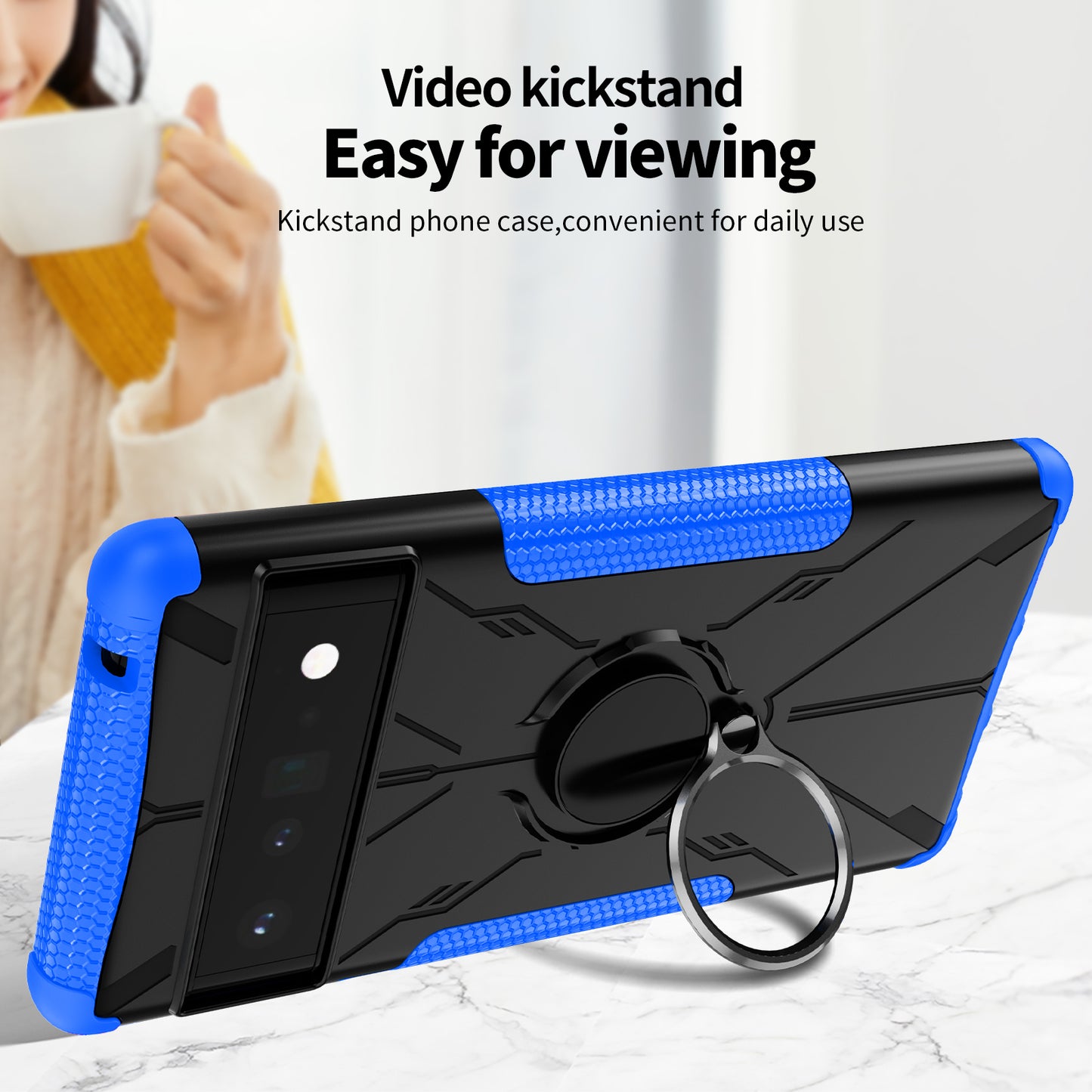 Robot 3 in 1 Heavy Duty Defender Case For Google Pixel 6 Pro