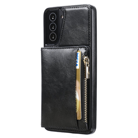 Neues Upgrade Multifunktionales Wallet-Reißverschluss-Handyhülle für Samsung S21 Plus 5G