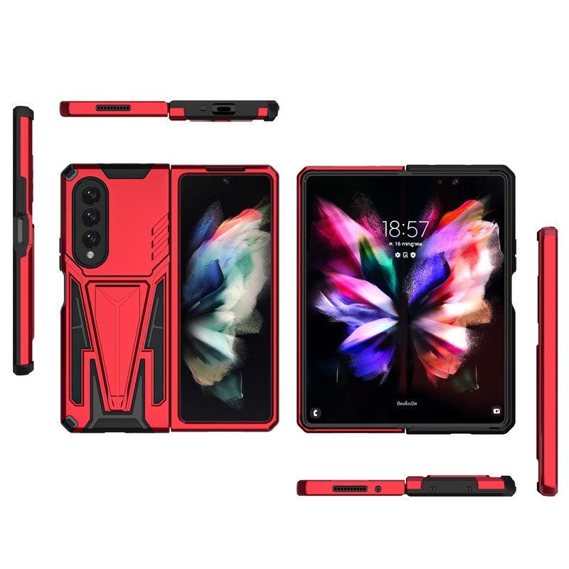 Nouvel Étui de Téléphone Magnétique avec Support d'Armure Extraordinaire pour Samsung Galaxy Z Fold3 5G