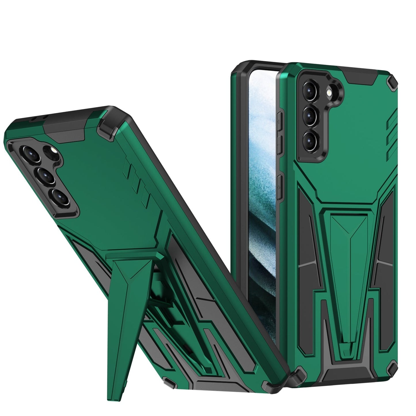 Nouvelle Coque de Téléphone Magnétique avec Support d'Armure Extraordinaire pour Samsung S21FE