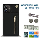 New Crossbody Zipper Wallet Phone Case For iPhone 13 Series