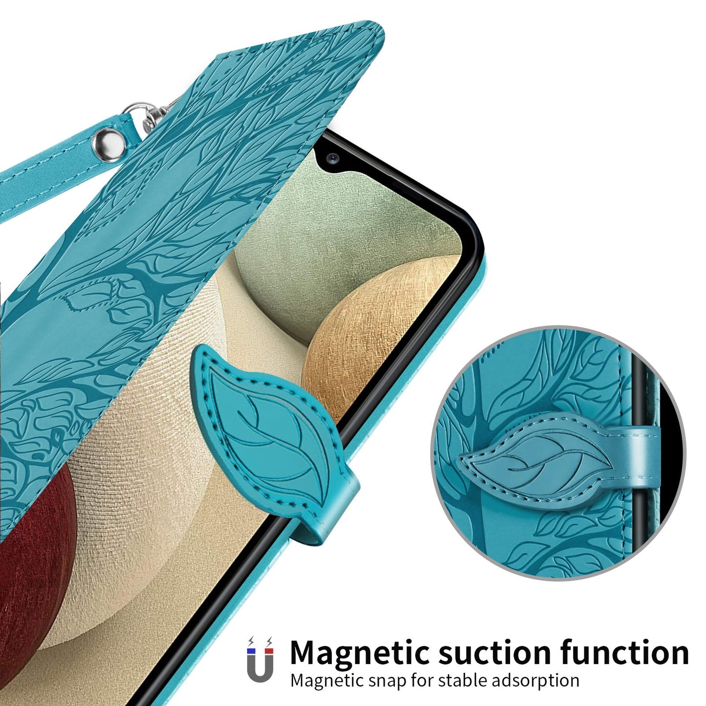 Neue 3D geprägte Lebensbaum-Brieftaschen-Handyhülle für Samsung A-Serie