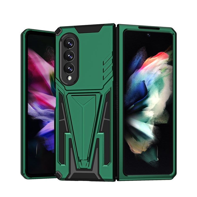 Nouvel Étui de Téléphone Magnétique avec Support d'Armure Extraordinaire pour Samsung Galaxy Z Fold3 5G
