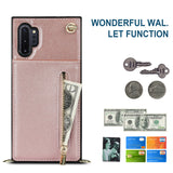 New Crossbody Zipper Wallet Phone Case For Samsung Note10 Plus