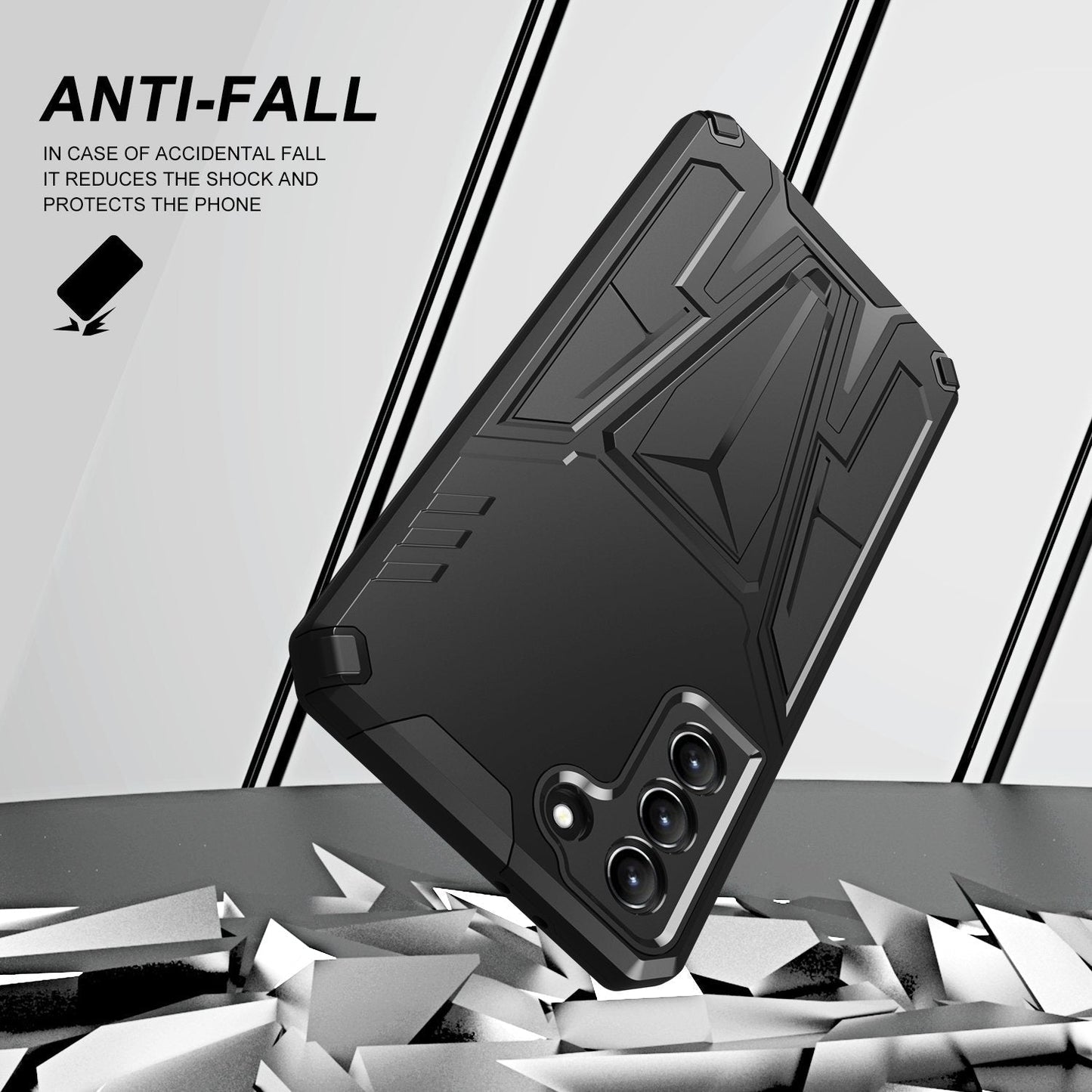 Nouvelle Coque de Téléphone Magnétique avec Support d'Armure Extraordinaire pour Samsung S21FE