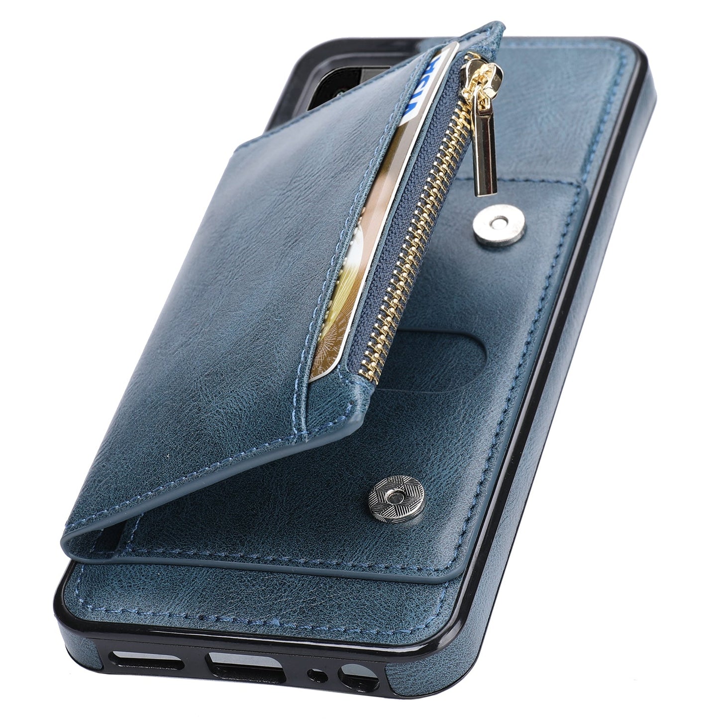 Neue Upgrade Multifunktionale Brieftasche Reißverschluss Handyhülle für Samsung A22 5G