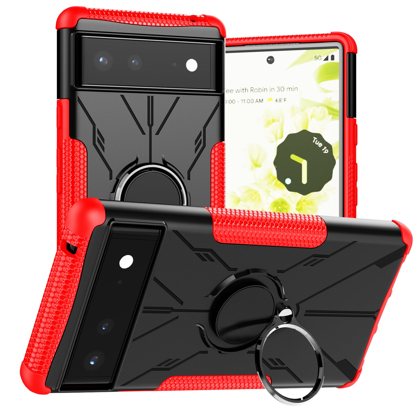 Robot 3 in 1 Heavy Duty Defender Case For Google Pixel 6