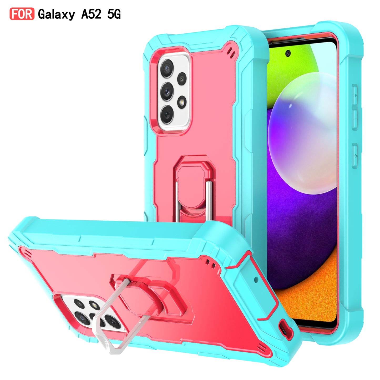Coque antichoc avec support pour Samsung A52 5G