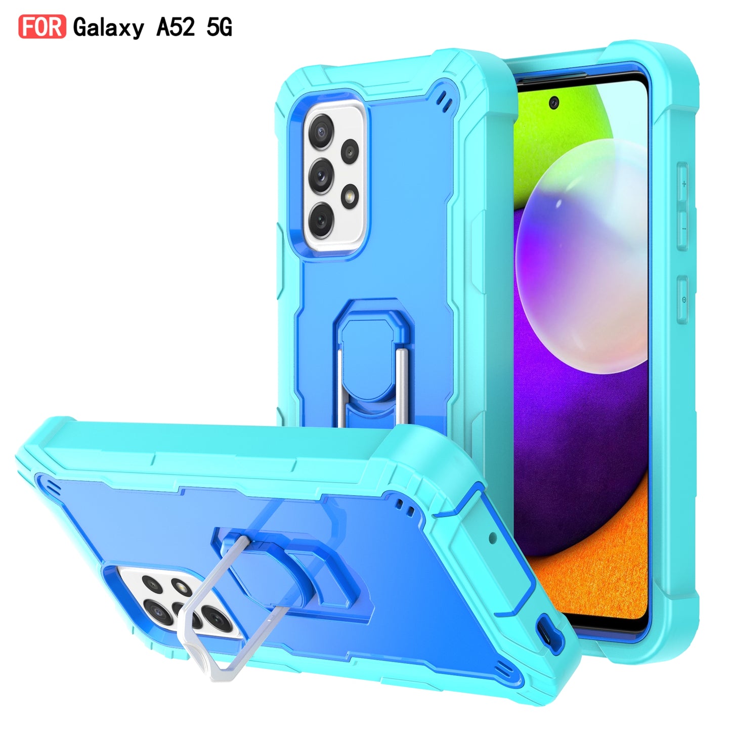 Coque antichoc avec support pour Samsung A52 5G