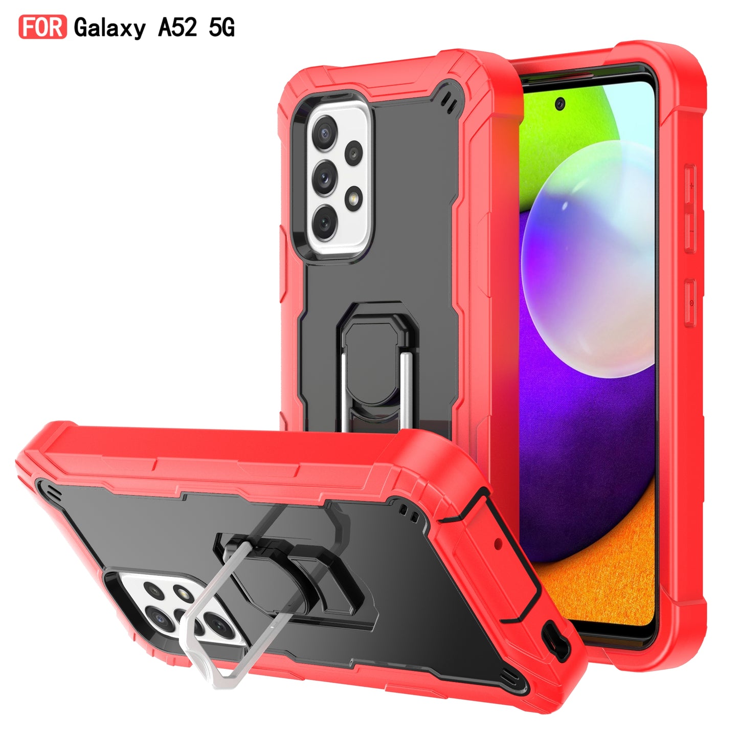 Coque antichoc avec support pour Samsung A52 5G