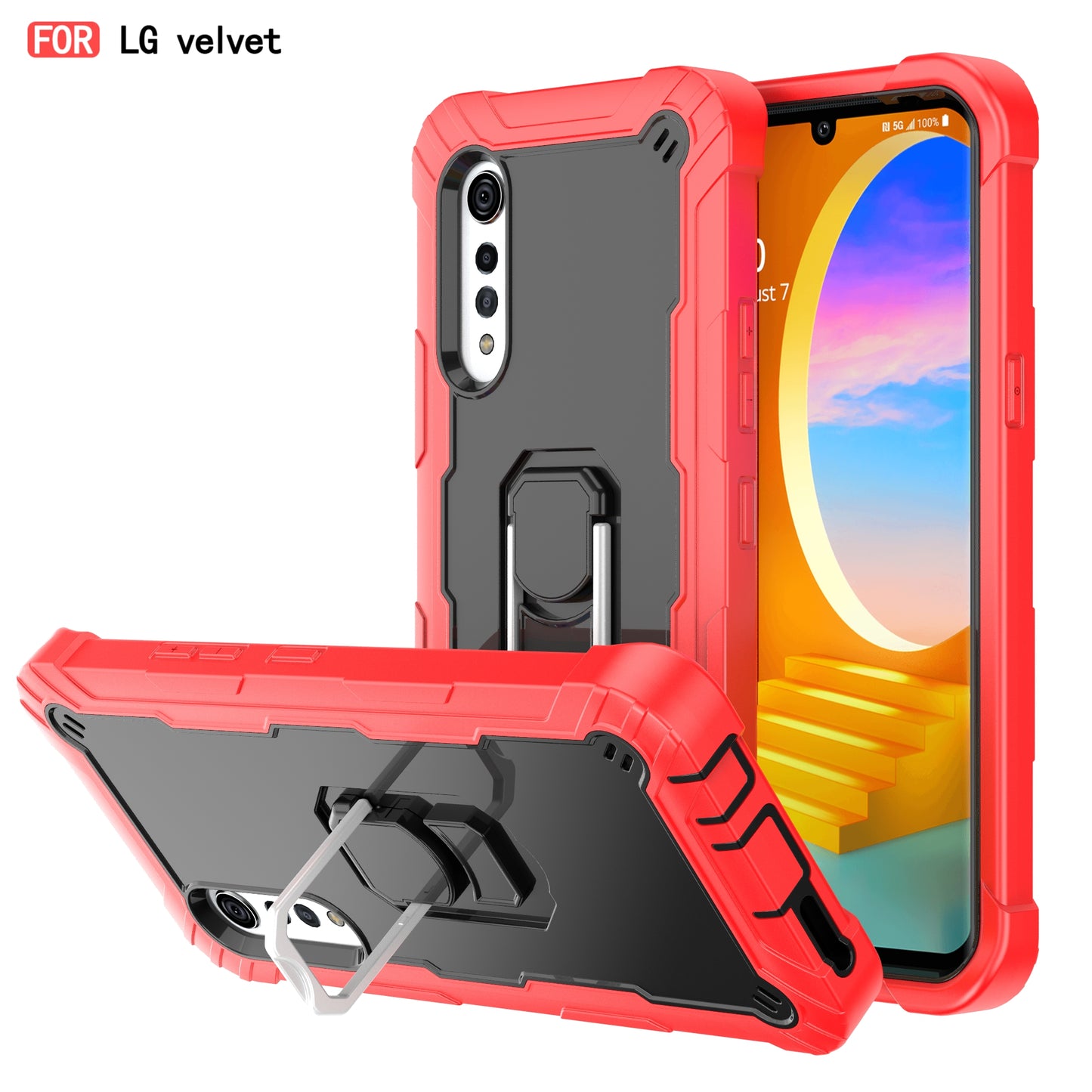 Stoßfeste Hardware-Halterungs-Schutzhülle für LG Velvet 5G