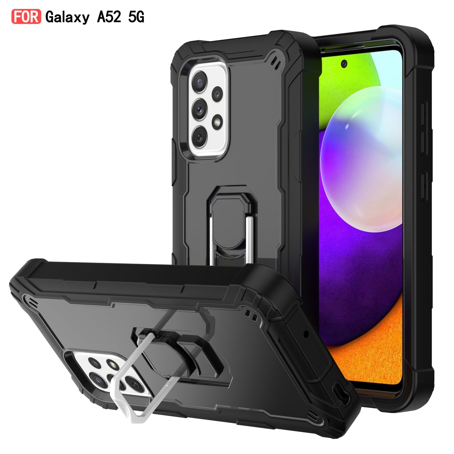Coque antichoc avec support pour Samsung A52 5G