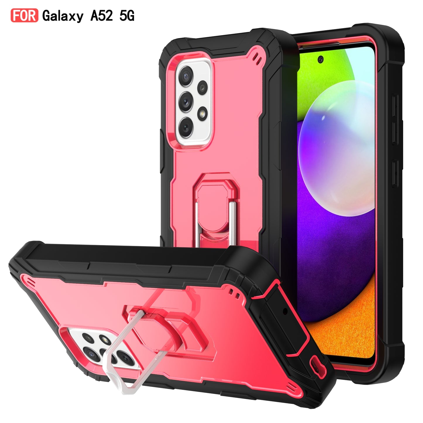 Coque antichoc avec support pour Samsung A52 5G