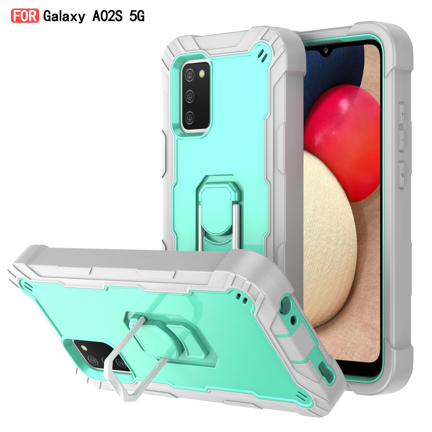 Schutzhülle mit Ständer und Stoßschutz für Samsung A02S (EU)