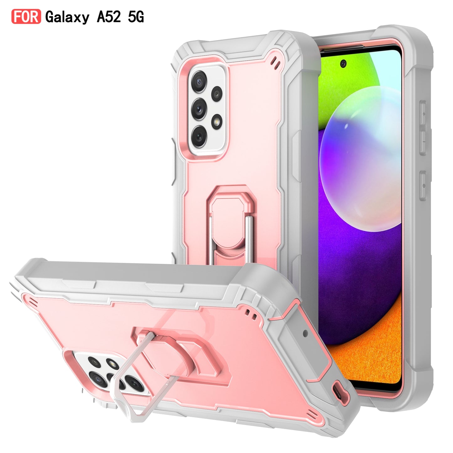 Coque antichoc avec support pour Samsung A52 5G