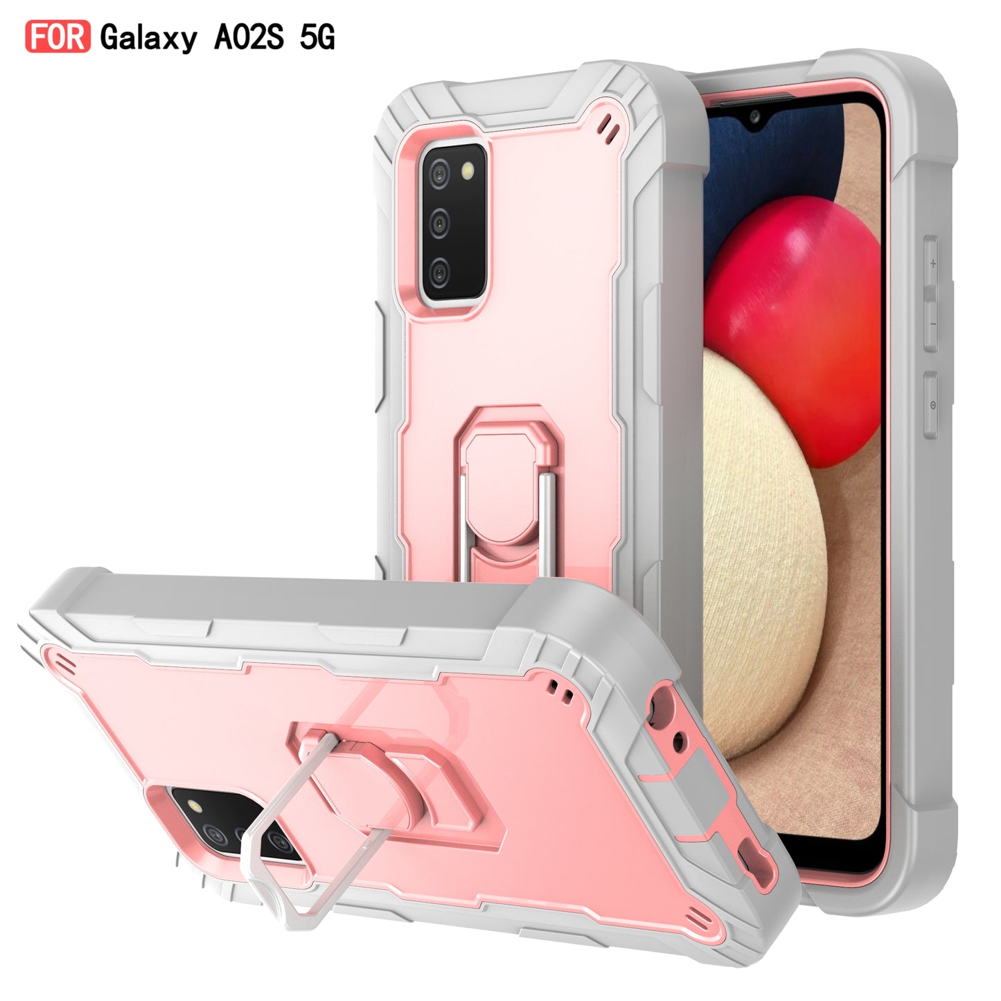 Schutzhülle mit Ständer und Stoßschutz für Samsung A02S (EU)