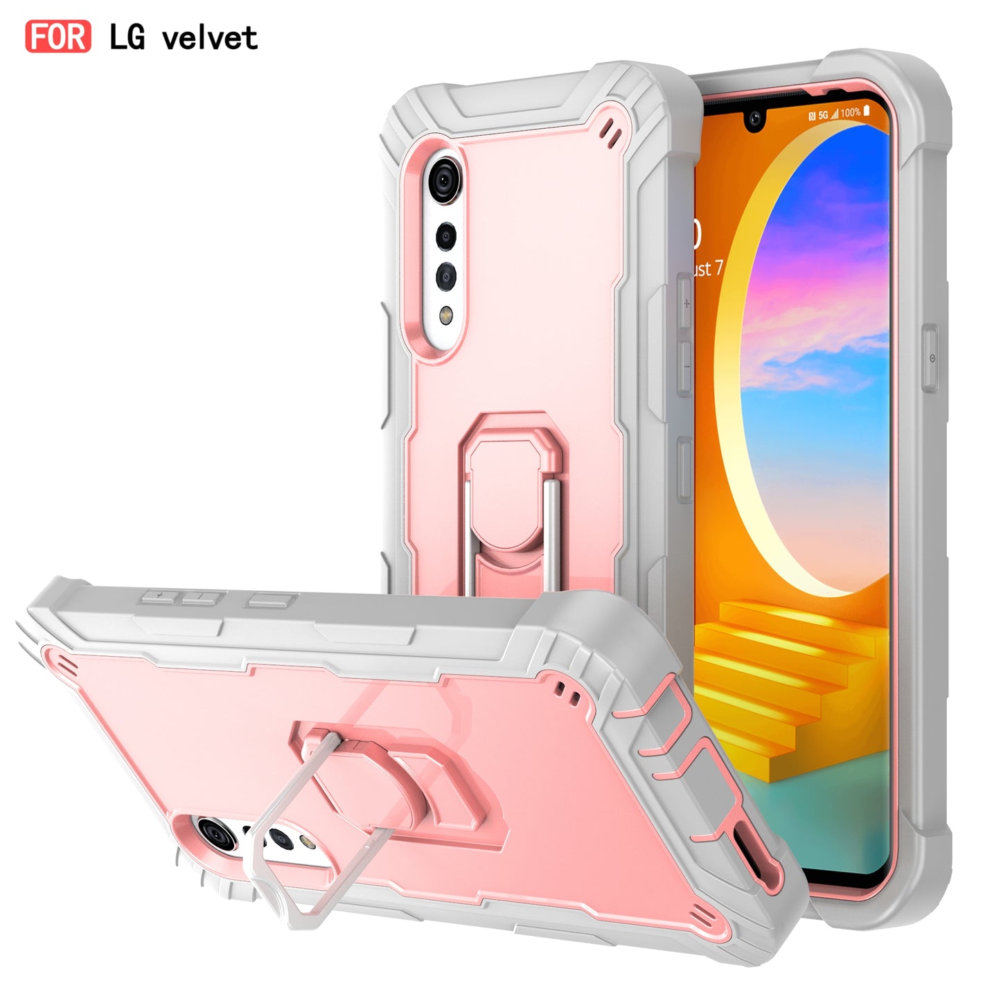 Stoßfeste Hardware-Halterungs-Schutzhülle für LG Velvet 5G