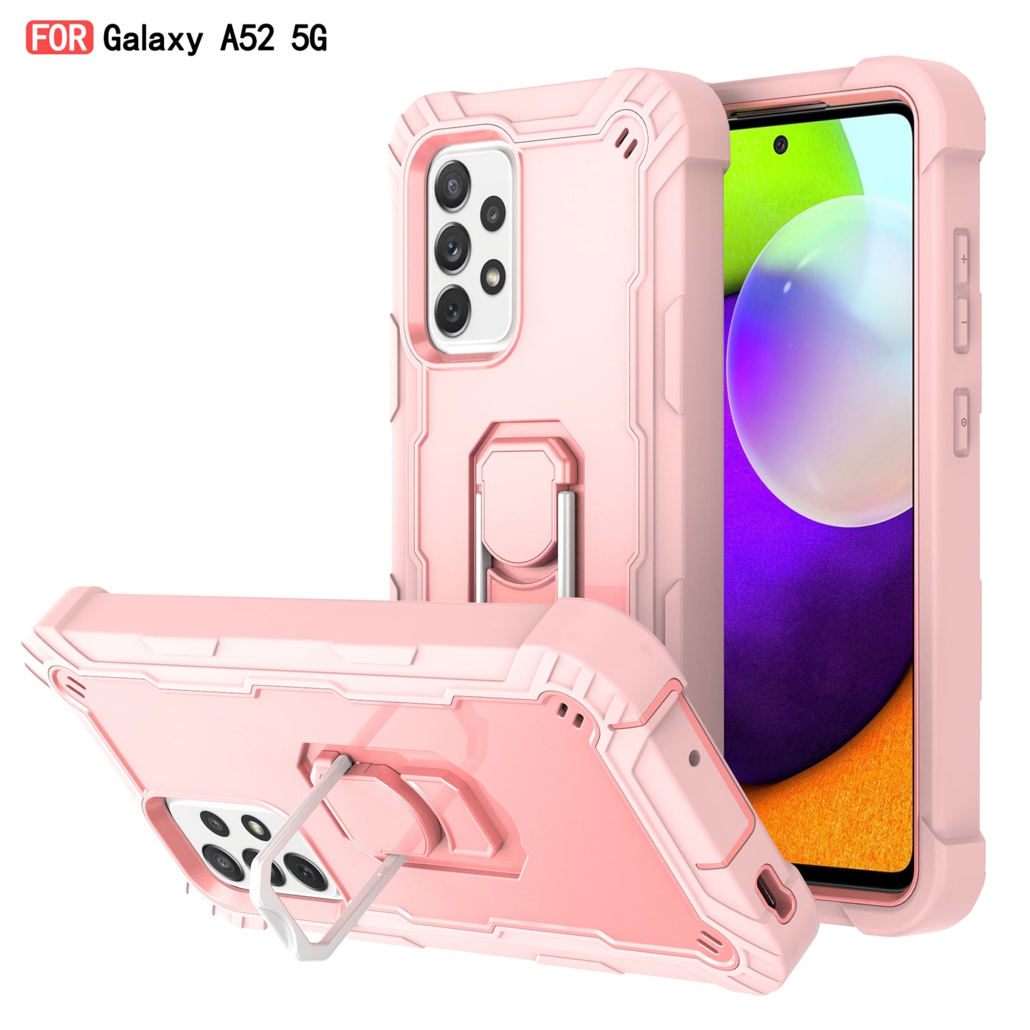 Coque antichoc avec support pour Samsung A52 5G