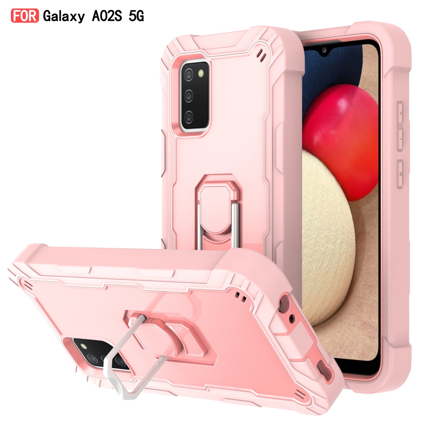 Schutzhülle mit Ständer und Stoßschutz für Samsung A02S (EU)