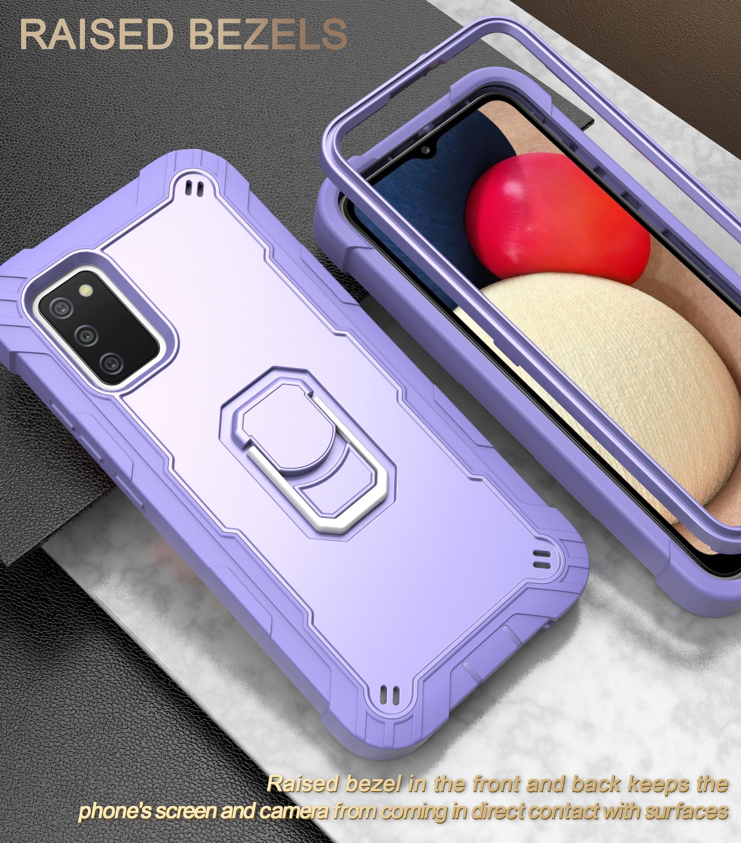 Schutzhülle mit Ständer und Stoßschutz für Samsung A02S (EU)