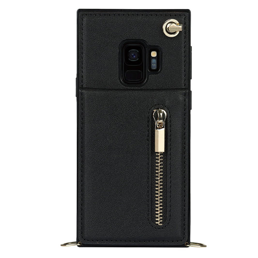 Neue Umhänge-Reißverschluss-Brieftaschen-Handyhülle für Samsung S9