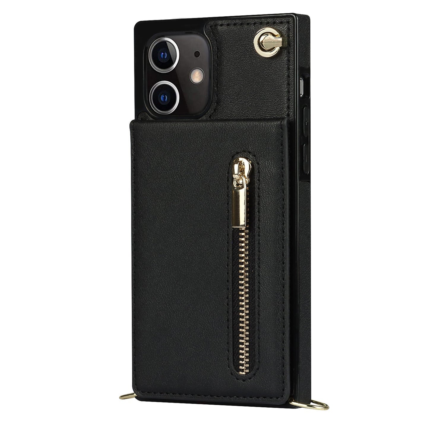 Nouvel étui de téléphone portefeuille zippé à bandoulière pour iPhone 13 Series