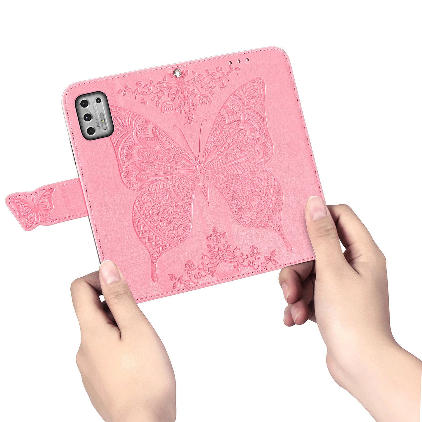 Luxury Embossed Butterfly Leather Wallet Flip Case For MOTO G Stylus 2021
