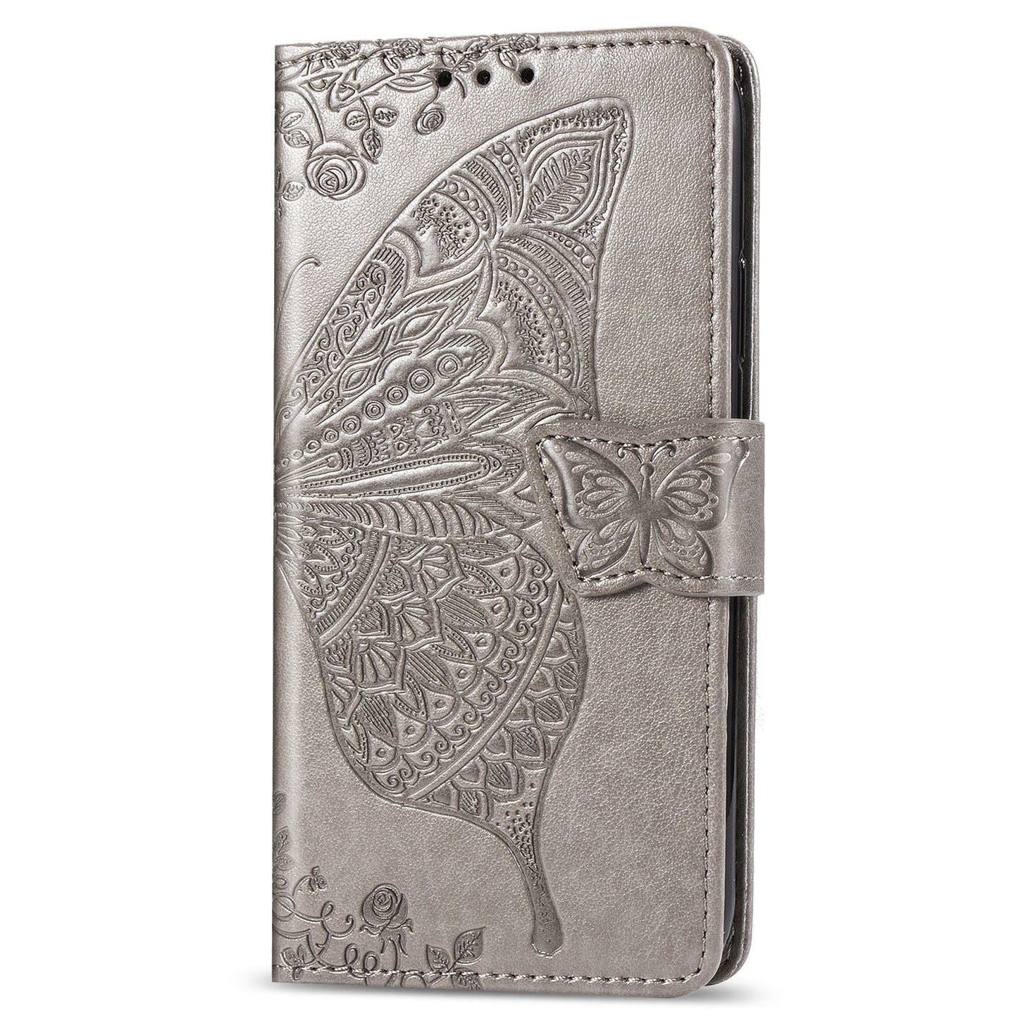 Luxury Embossed Butterfly Leather Wallet Flip Case For MOTO G Play 2021
