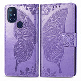 Luxury Embossed Butterfly Leather Wallet Flip Case For OnePlus Nord N10 5G