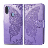 Luxury Embossed Butterfly Leather Wallet Flip Case For Samsung A11
