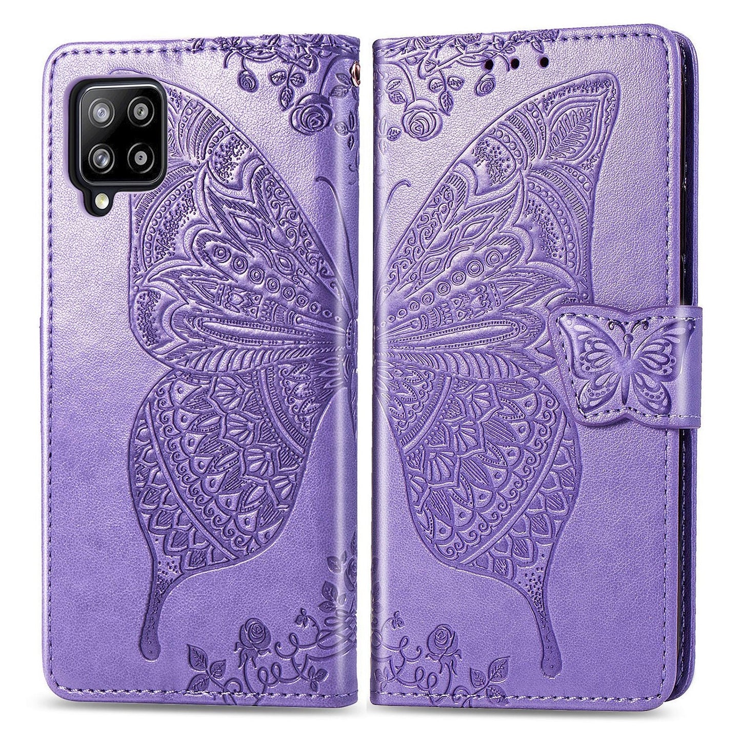 Luxury Embossed Butterfly Leather Wallet Flip Case For Samsung A42 5G