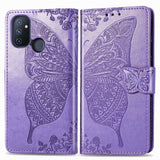 Luxury Embossed Butterfly Leather Wallet Flip Case For OnePlus Nord N100