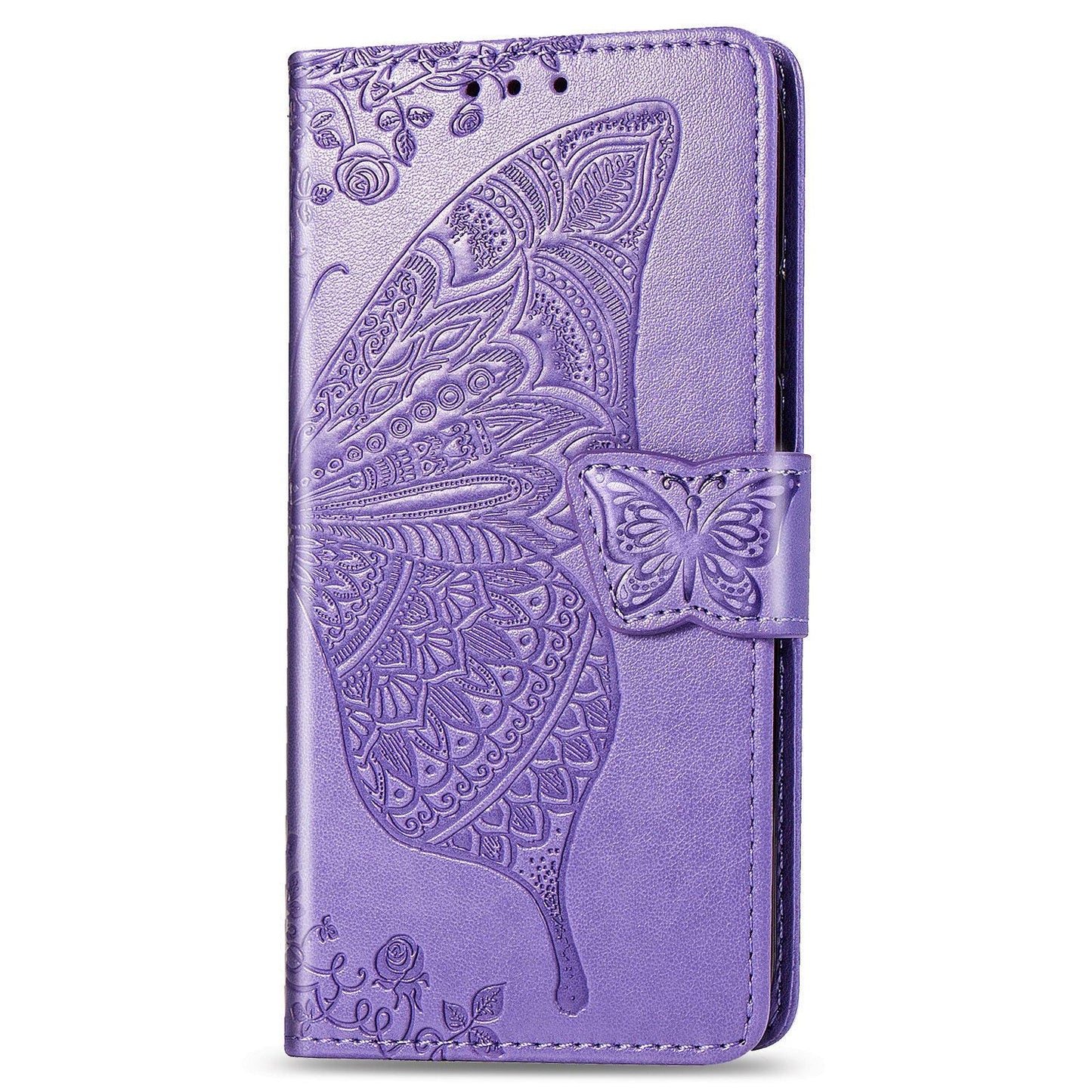 Luxury Embossed Butterfly Leather Wallet Flip Case for LG Velvet