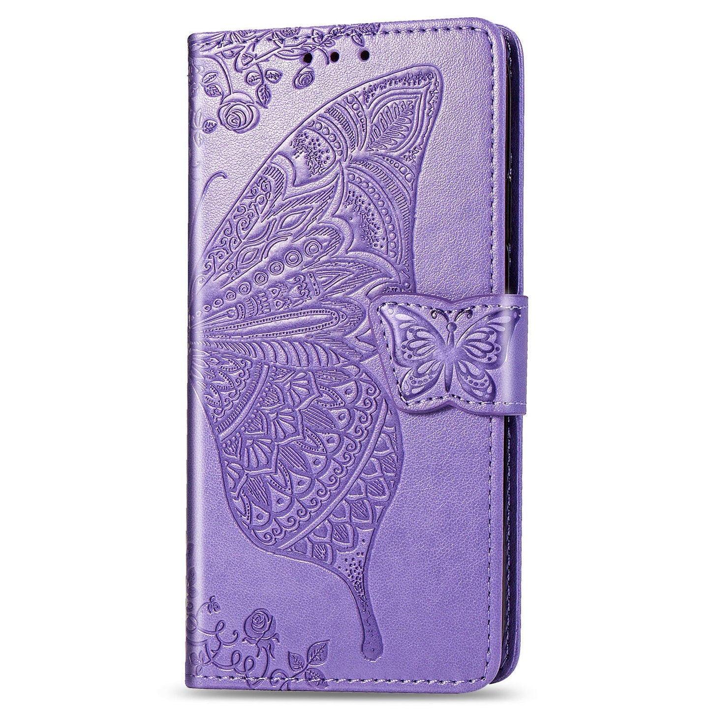 Luxury Embossed Butterfly Leather Wallet Flip Case for MOTO G7/ G7 Power/ G7 Play