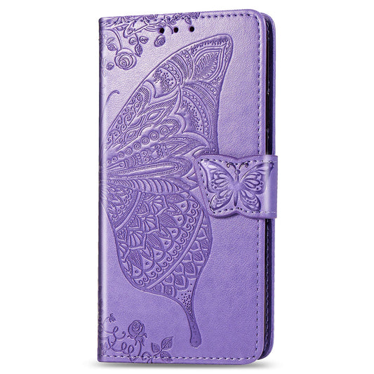 Étui Portefeuille en Cuir Gaufré Papillon de Luxe pour MOTO G7/ G7 Power/ G7 Play