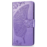 Luxury Embossed Butterfly Leather Wallet Flip Case For Samsung A11