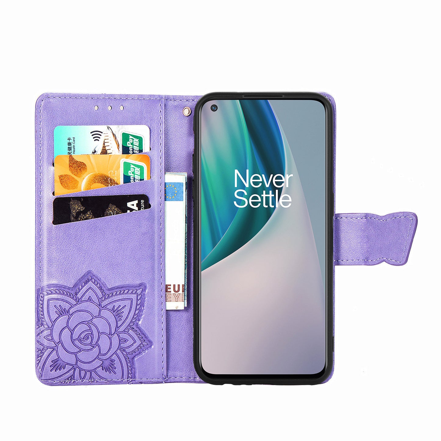 Luxury Embossed Butterfly Leather Wallet Flip Case For OnePlus Nord N10 5G