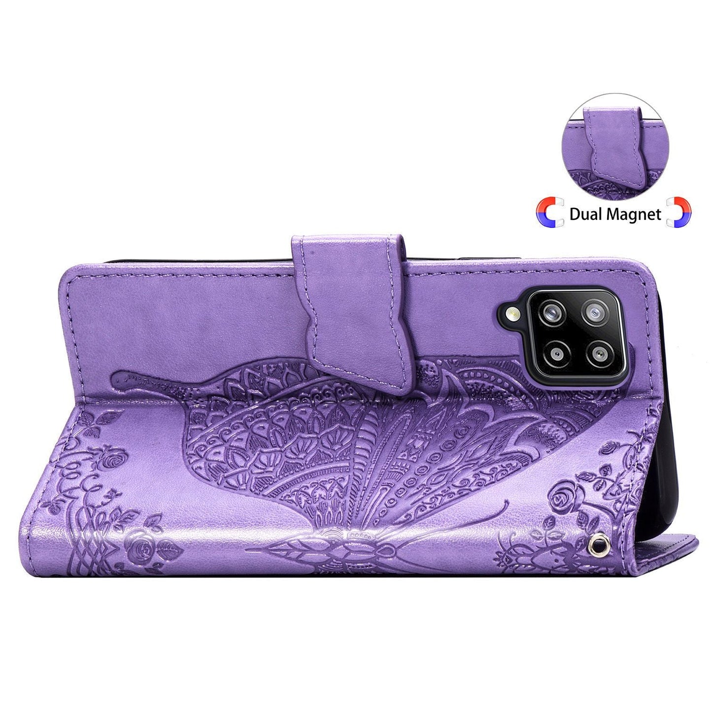 Luxury Embossed Butterfly Leather Wallet Flip Case For Samsung A42 5G