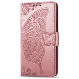 Luxury Embossed Butterfly Leather Wallet Cover for LG Stylo 6