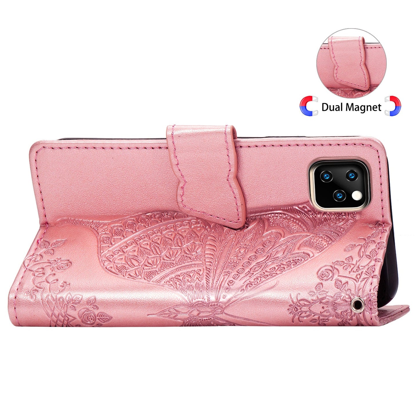 Neue Luxus geprägte Schmetterlings-Lederhülle Brieftasche Flip Case für IPHONE 11 Pro