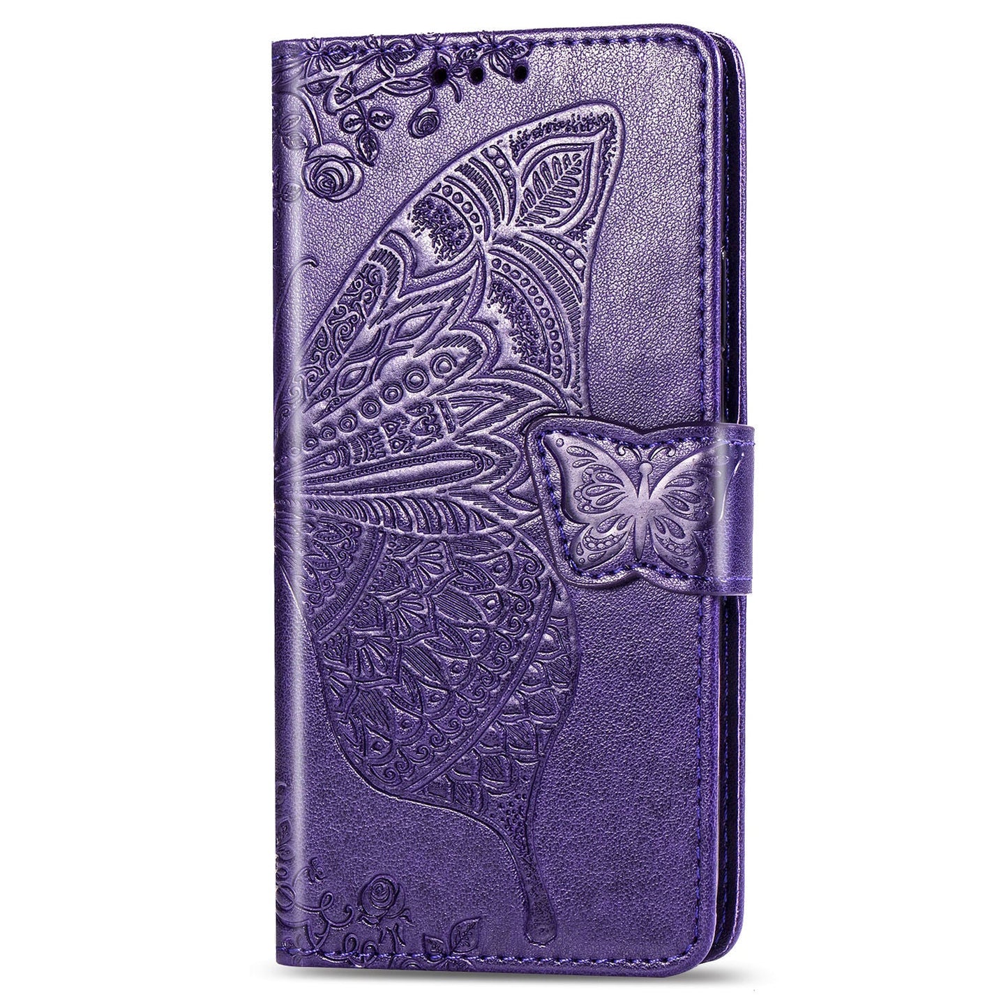 Luxury Embossed Butterfly Leather Wallet Flip Case For MOTO G Play 2021