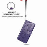 Luxury Embossed Butterfly Leather Wallet Flip Case for MOTO E7