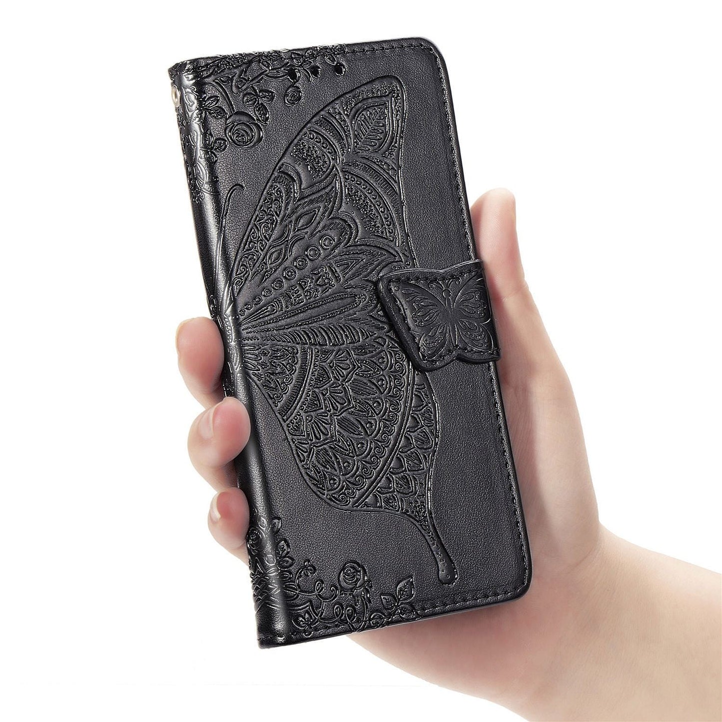 Luxury Embossed Butterfly Leather Wallet Flip Case for LG Stylo 6