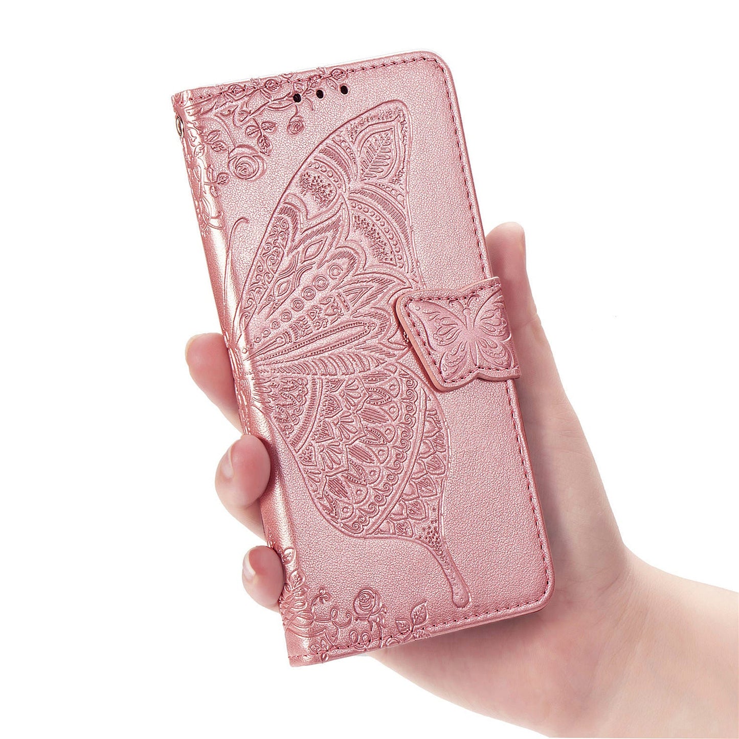 Luxury Embossed Butterfly Leather Wallet Cover for LG Stylo 6