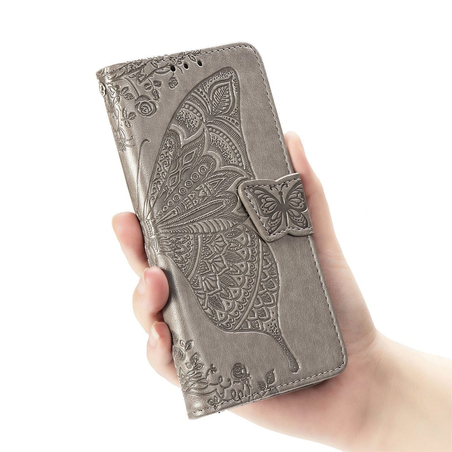 Luxury Embossed Butterfly Leather Wallet Flip Case for LG Stylo 6