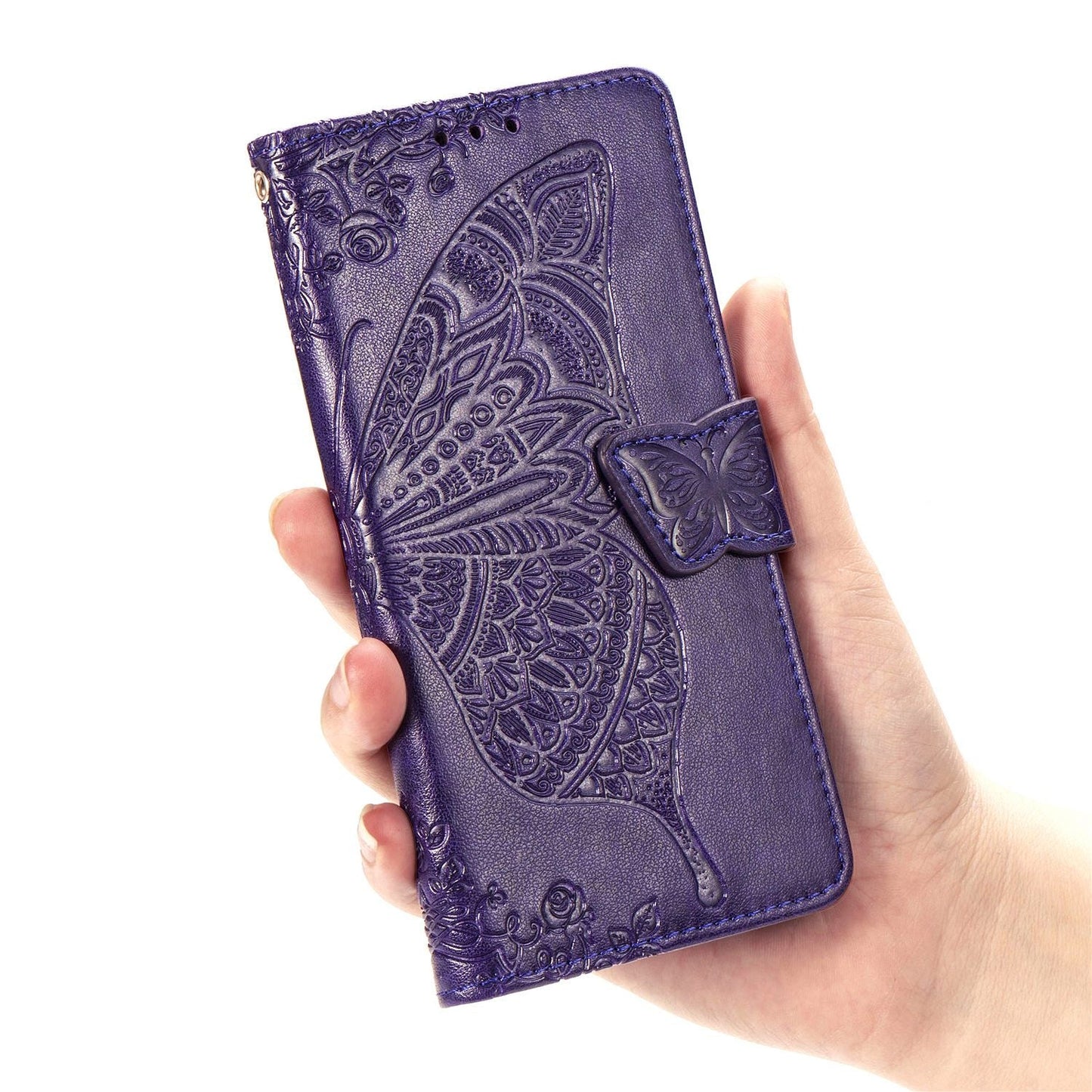 Luxury Embossed Butterfly Leather Wallet Flip Case for LG Stylo 6