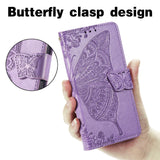 Luxury Embossed Butterfly Leather Wallet Flip Case For Samsung Galaxy S8